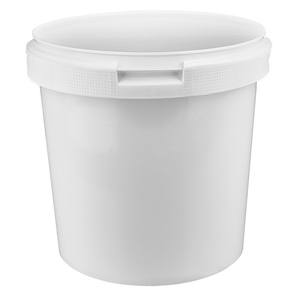 Seau 2.5L en plastique blanc PP sans couvercle