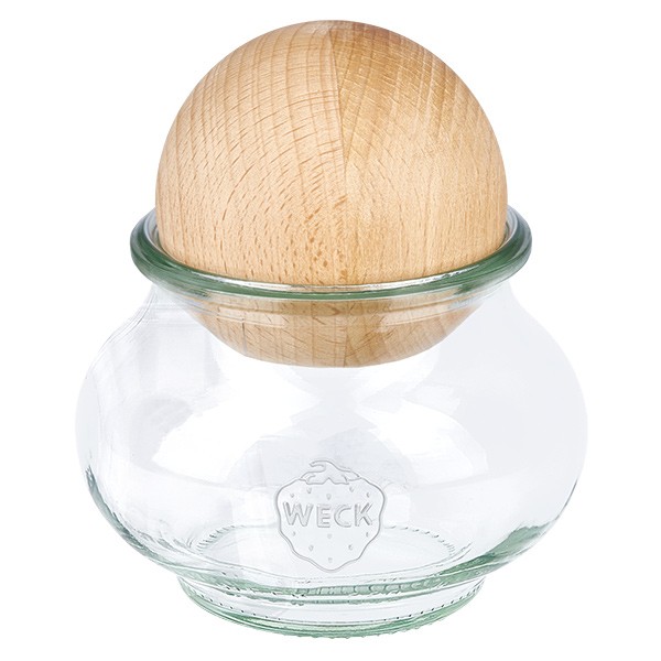 Bocal décoratif WECK 220 ml avec boule en bois