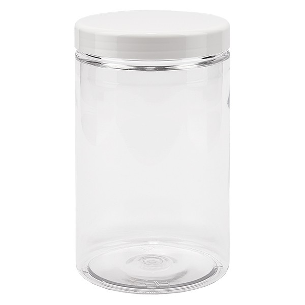 Pot plastique avec couvercle vissant hermétique 1500 ml sur