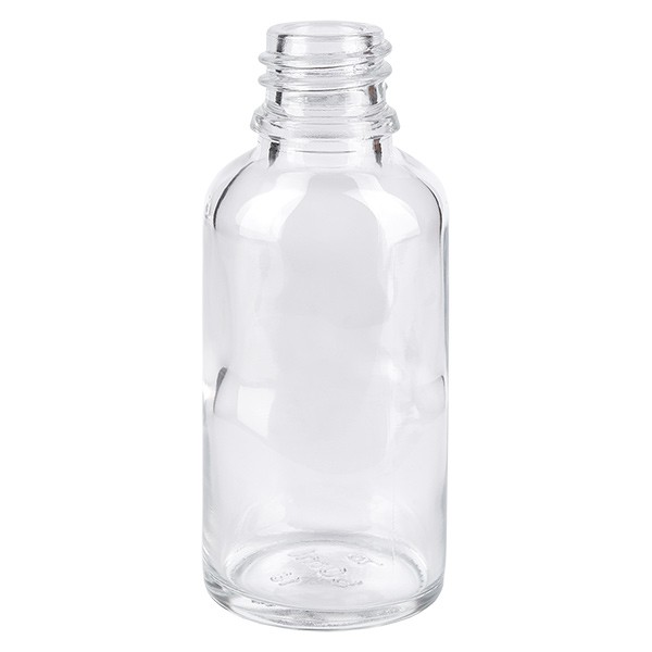 Flacon compte-gouttes 30 ml DIN18 - verre clair