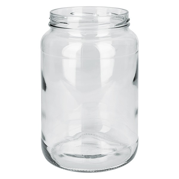 Pot à confiture en verre transparent 370 ml couvercle doré